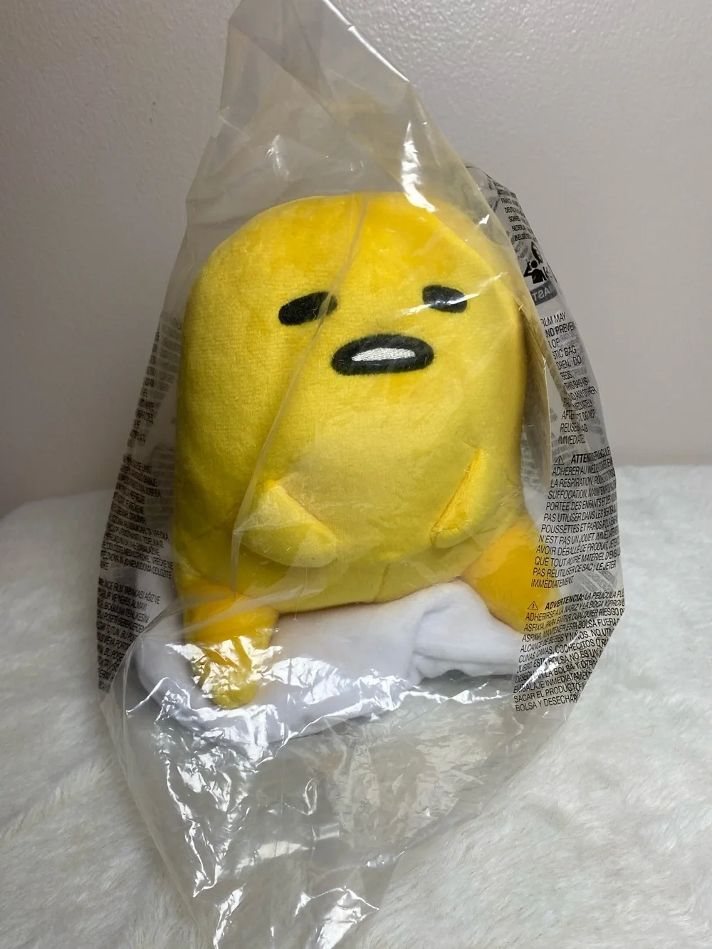 NEW Gudetama Lazy Yellow Plushie Egg 7in